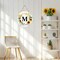 Sunflower Decor Monogram Letter M Wreaths for Front Door Wreath Wooden Welcome Sign for Front Door Decor Floral Last Name Initial House Warming Summer Porch Rustic Wall Home Kitchen Decorations